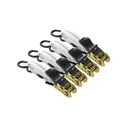 4 Piece - Tie Down Ratchet With S Hooks