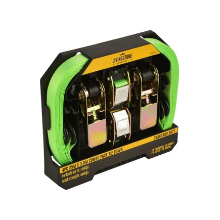 25mm x 3m - Standard Combo  Tie Down Xstrap Set | Livingstone