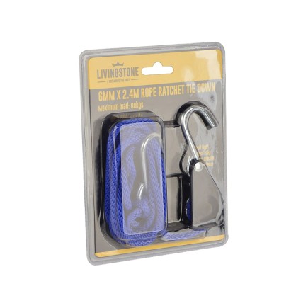 2.4m - Standard Rope & Ratchet Tie Down Xstrap | Livingstone