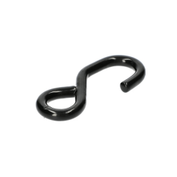 25mm - S Hook - Black Coated | Webbing Accessories 