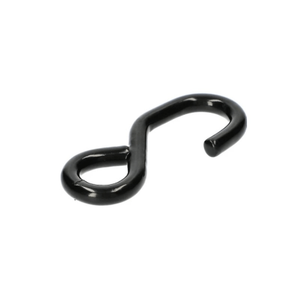 25mm - S Hook - Black Coated | Webbing Accessories 