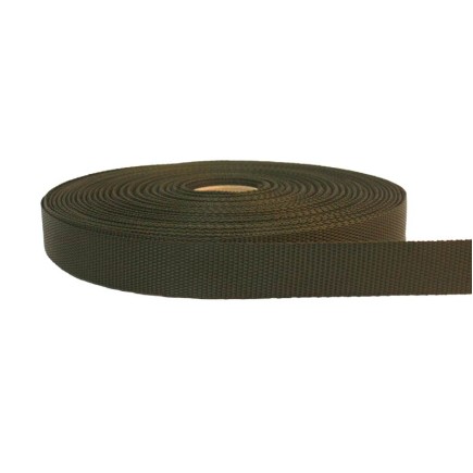 20mm - Lightweight Webbing - Dark Olive | SOLD PER METER