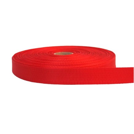 20mm - Lightweight Webbing - Red | SOLD PER METER