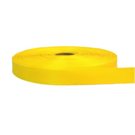 20mm - Lightweight Webbing - Yellow | SOLD PER METER