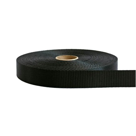 25mm – 2 Ton Industrial Webbing Black | SOLD PER METER
