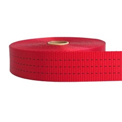 50mm – 3 Ton Industrial Webbing Red | SOLD PER METER